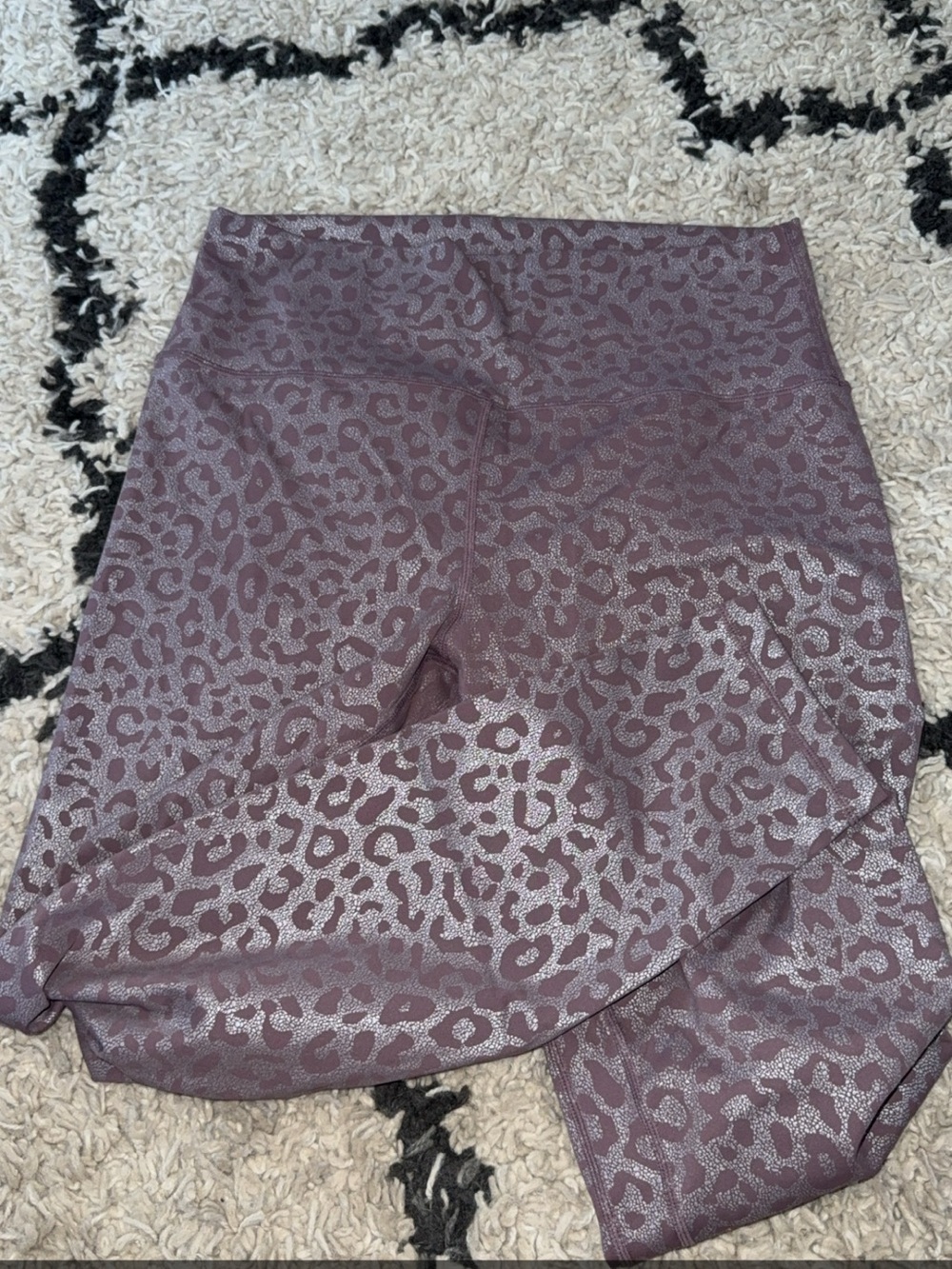 Zyia Shimmer Mauve Leopard Leggings